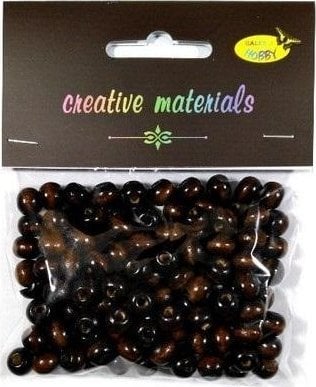 DP Craft Koraliki drewniane ciemny brąz 9mm ok 26g