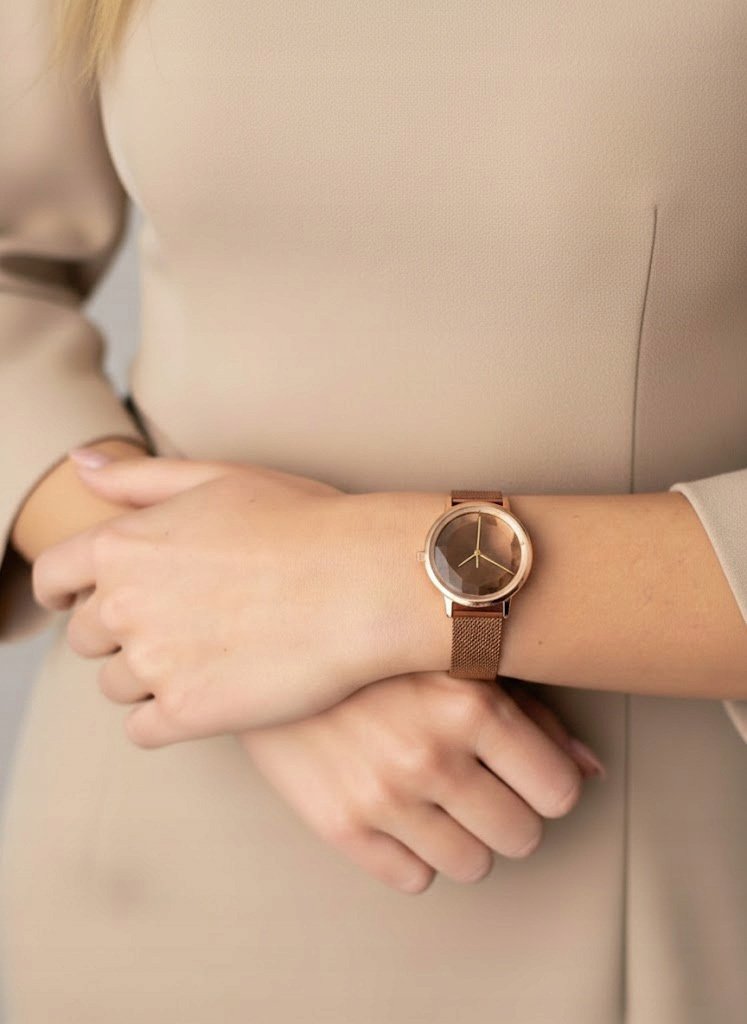 Zegarek Jordan Kerr Zestaw damski zegarek I2009 - rose gold + bransoletka (I2009-TB2-NE)