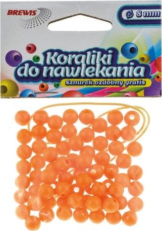 BREWIS Koraliki do nawlekania 8mm K8-4 złoty Brewis