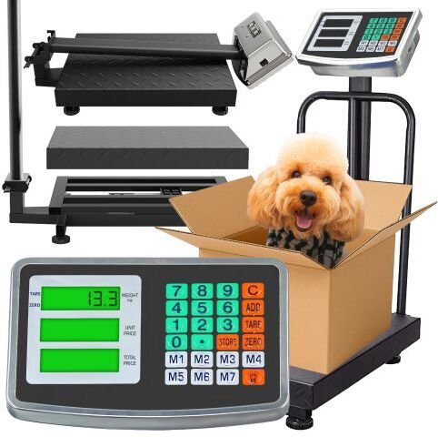 Retoo Kontener waga magazynowa elektroniczna sklepowa platformowa 150 kg dokładna towarowa - ER1256 ...