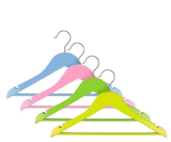 Domoletti WOODEN CHILDREN HANGER SET LSK007 4 PCS