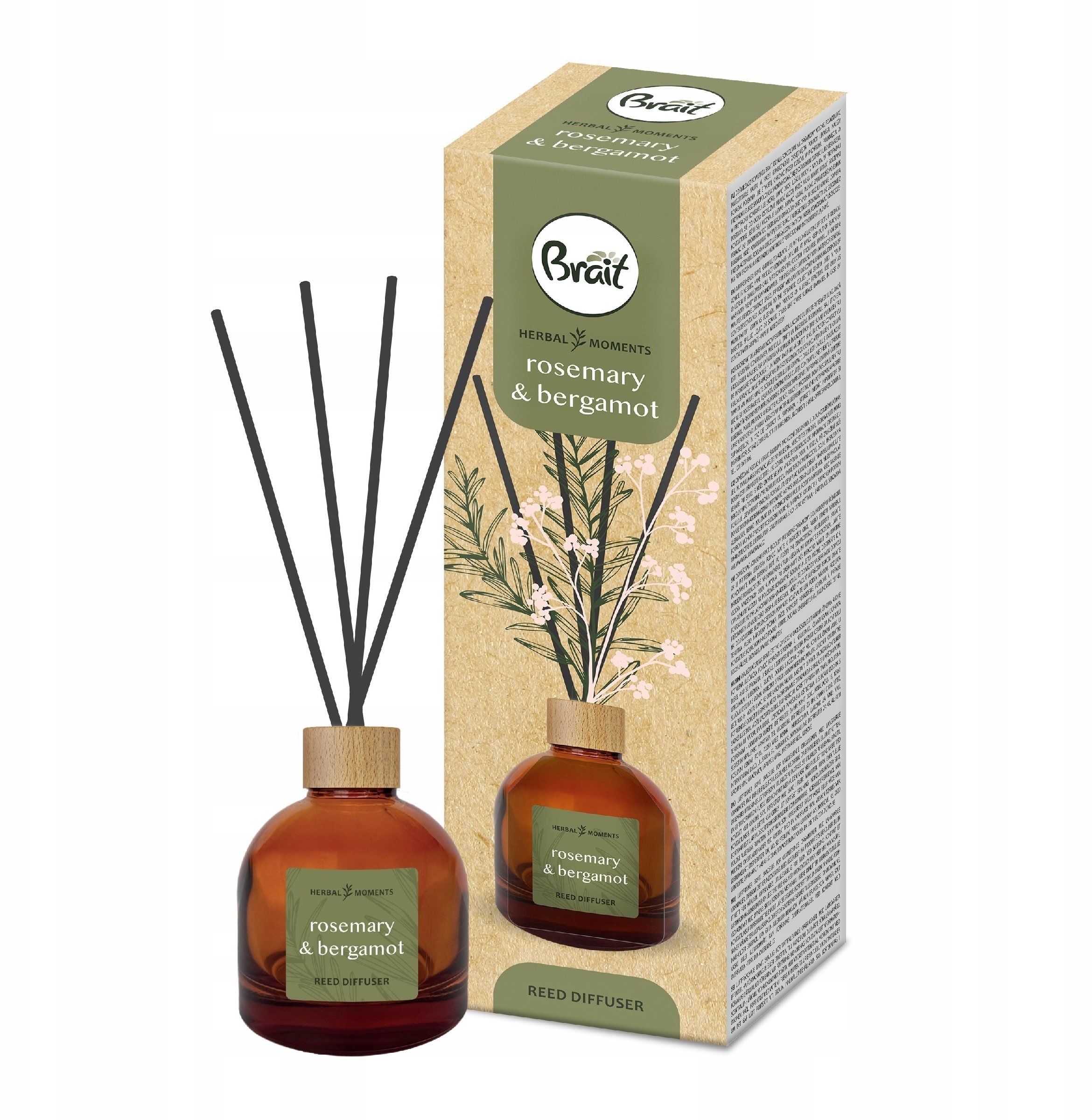 DRAMERS Herbal Moments Rosemary & Bergamot Patyczki zapachowe 100 ml