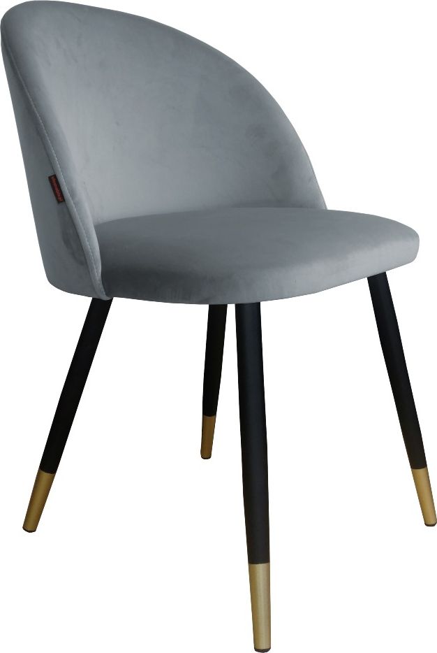 Atos Krzesło CLAUDINE 1 VELVET GOLD szare w stylu glamour ATOS