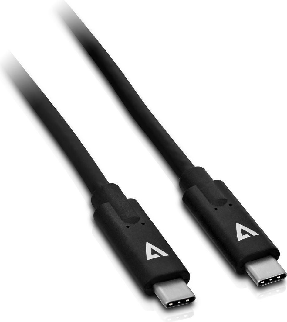 Zdjęcia - Kabel V7  USB  USB-C - USB-C 1 m Czarny  (V7UCC-1M-BLK-1E)