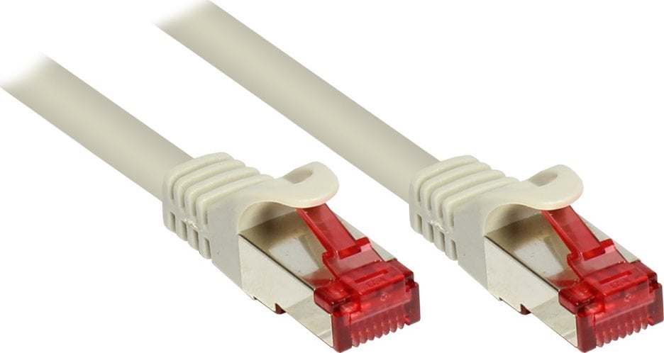 Good Connections RNS Patch Cable with Rastnasenschutz, Cat. 6, S/FTP, PiMF, PVC, 250MHz, gray, 10m, Good Connections (8060- 100)