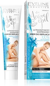 Eveline Active Epil Ultraodżywczy ekspresowy krem do depilacji 3 minutowy Minerały Morskie 125ml