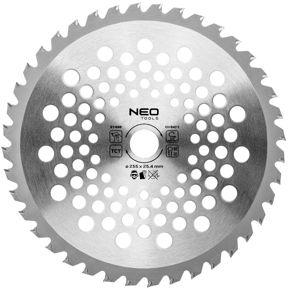 Neo Tarcza do kosy spalinowej, widiowa, 255 x 25.4 mm, 40 zębów, do zarośli
