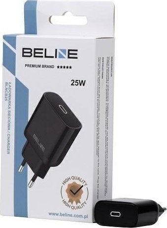 Ładowarka Beline Ładowarka sieciowa 25W GaN USB-C PD 3.0 bez kabla, czarna