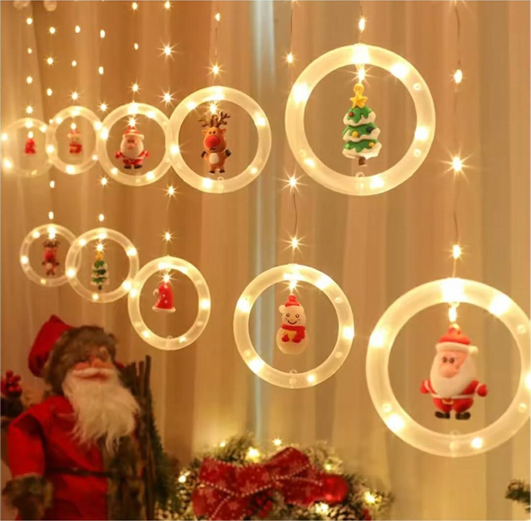 Lampki choinkowe ATL DA324A Lampki choinkowe led 3m kółka z figurami