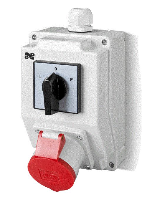 Elektro-Plast Zestaw instalacyjny z gniazdem 16A 5P RS-Z L-0-P czerwony (6271-20)