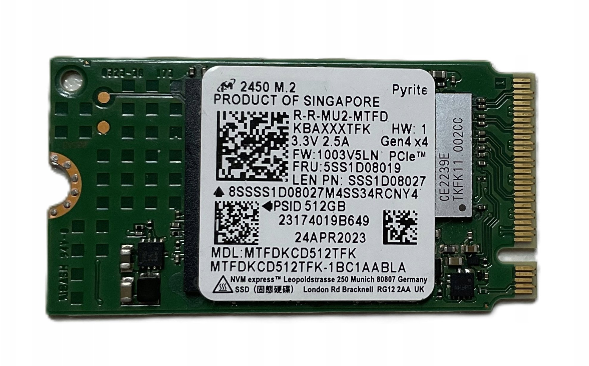 Dysk SSD Lenovo 512GB M.2 2242 NVMe PCIe Gen