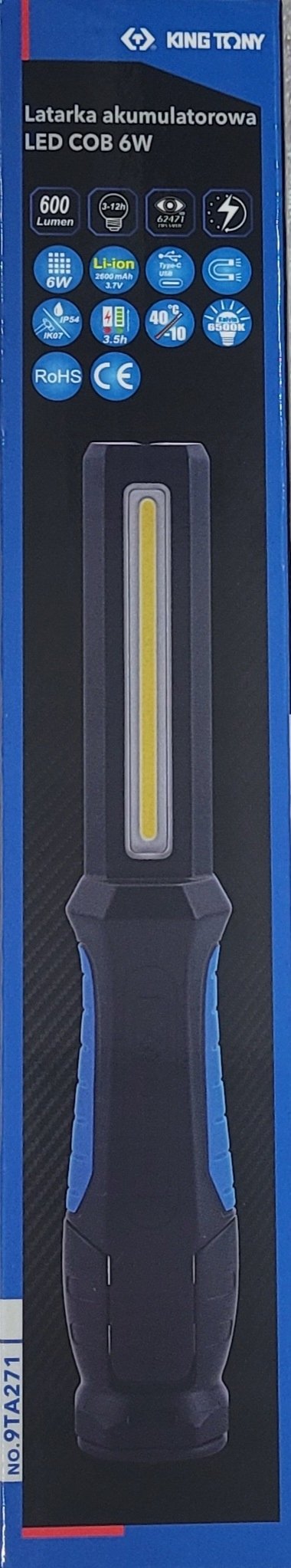 LATARKA AKUMULATOROWA LED COB 6W