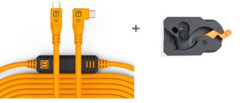 Tether Tools LeverLock&Cable Kit Optima 10G rechts orange 4,6m