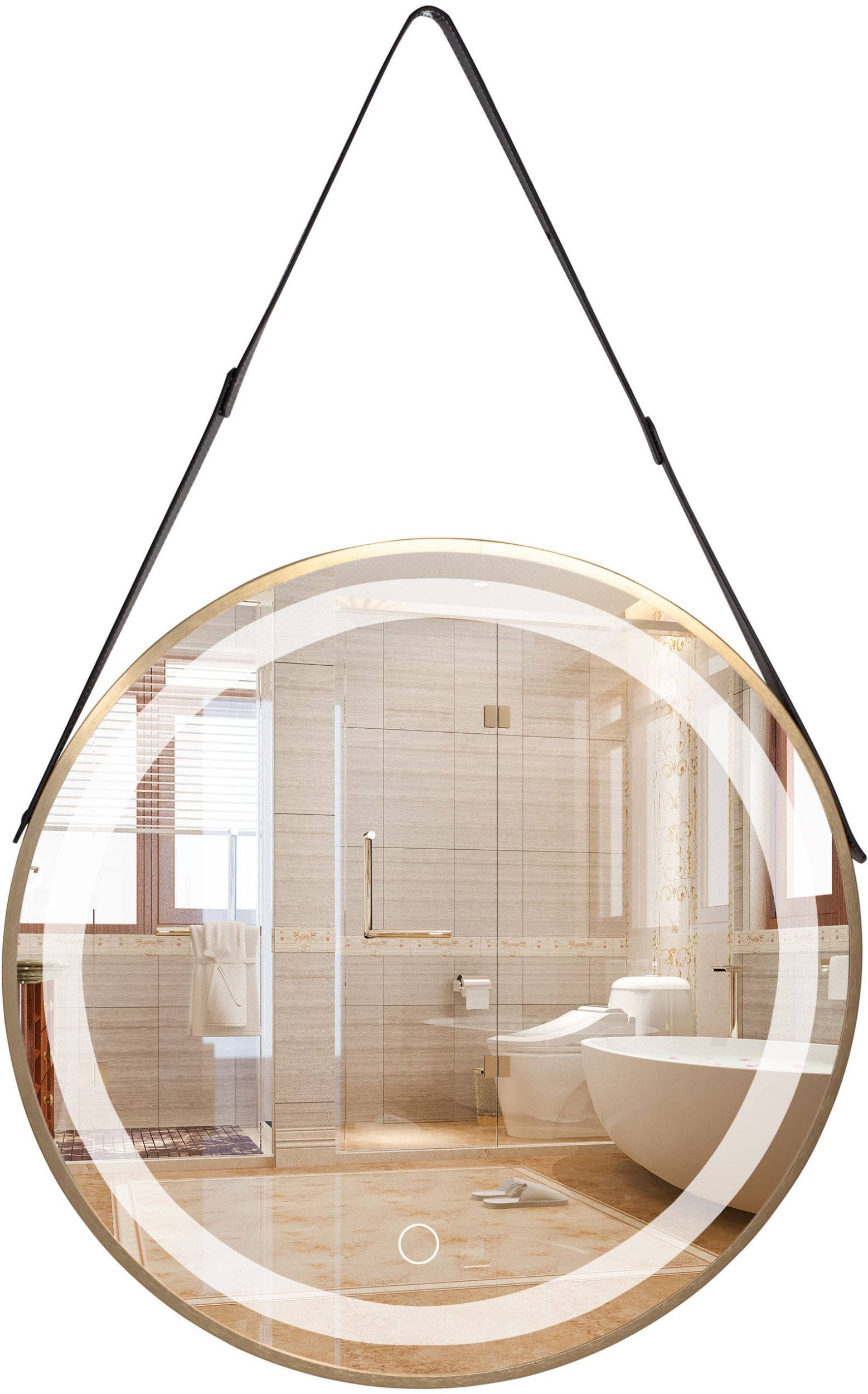 Zdjęcia - Lustro ścienne  LED Z PASKIEM 60cm YH-3339