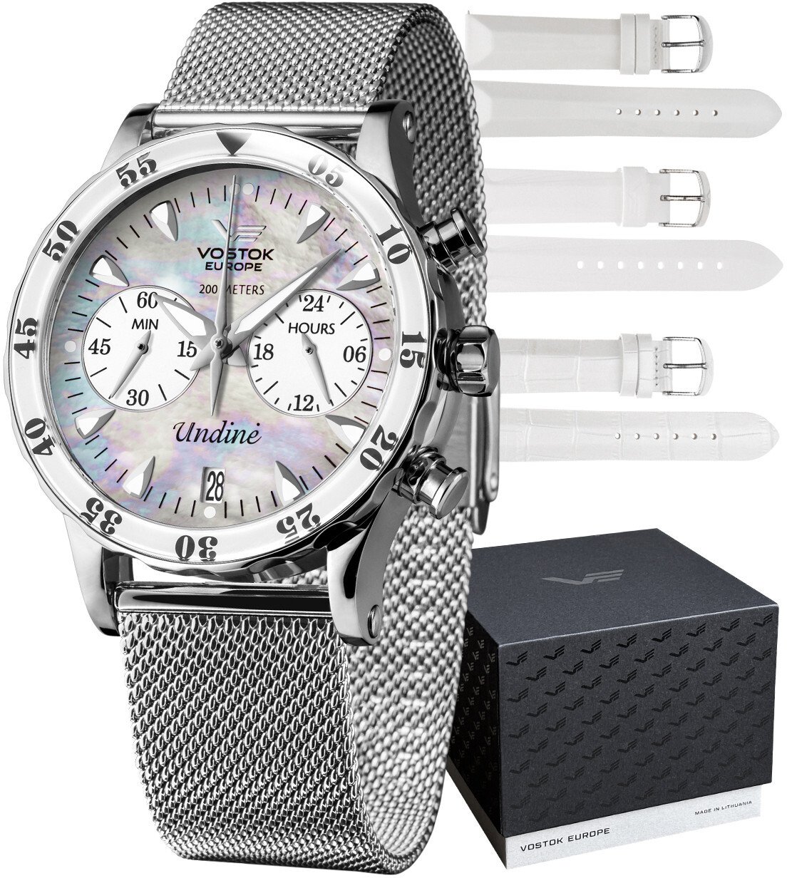 Zegarek Vostok Europe Zegarek damski Vostok Europe VK64-515A671B srebrny