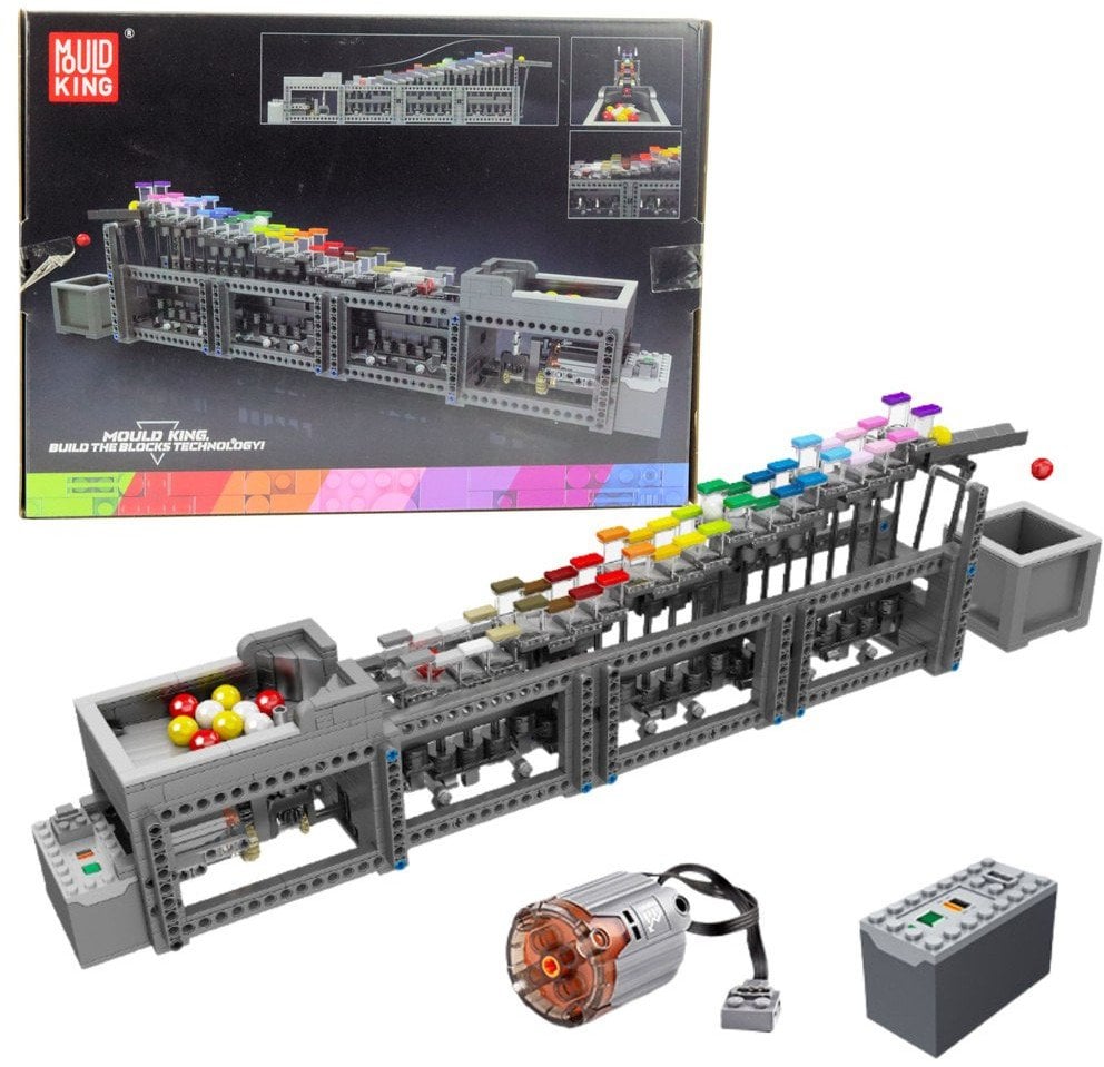 LeanToys Klocki Konstrukcyjne Tor Na Kulki Z Silnikiem Elektrycznym 1038 el.