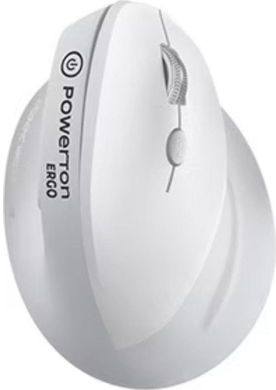 Mysz Powerton ERGO SPIRA Mysz bezprzewodowa, bia�o-szary, 3200DPI (WPM12E)