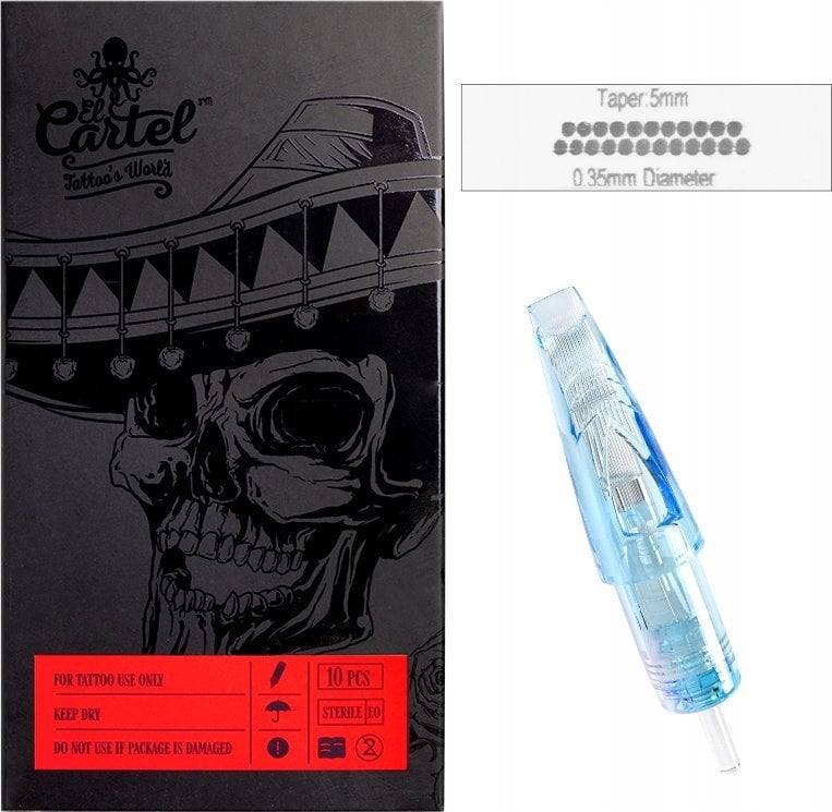 Activeshop Cartridge do tatuażu El Cartel 0.35 mm 23 Soft Edge Magnum LT 10 szt.