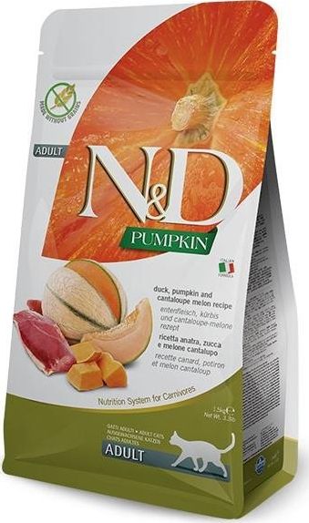 Farmina FARMINA N&D CAT PUMPKIN DUCK & CANTALOUPE MELON - Koty dorosłe, z kaczką, dynią i melonem Cantaloupe 1,5kg