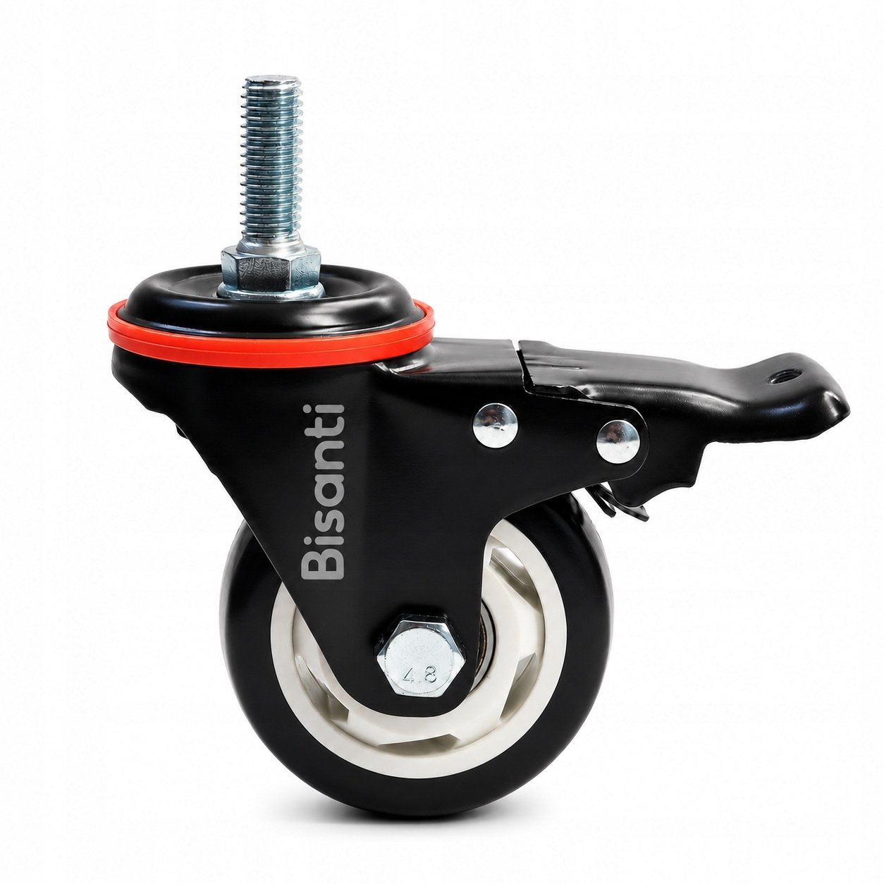 Bisanti Obrotowe kółka 75mm zestaw 4szt do 460kg Trzpień gwint M12x30mm