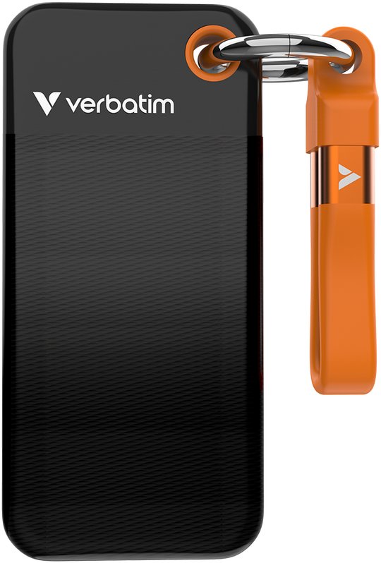 Dysk zewnętrzny SSD Verbatim Pocket 256GB Czarno-pomarańczowy (32418)