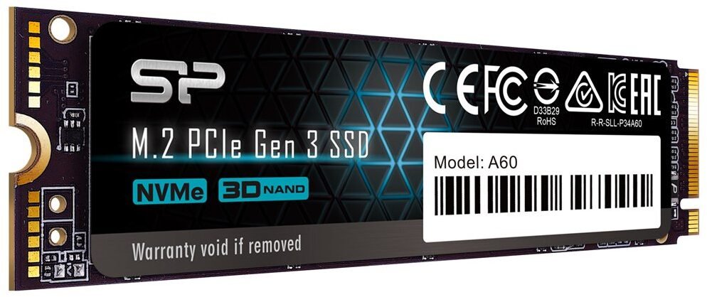 Dysk SSD Silicon Power P34A60 128GB M.2 2280 PCI-E x4 Gen3 NVMe (SP128GBP34A60M28)