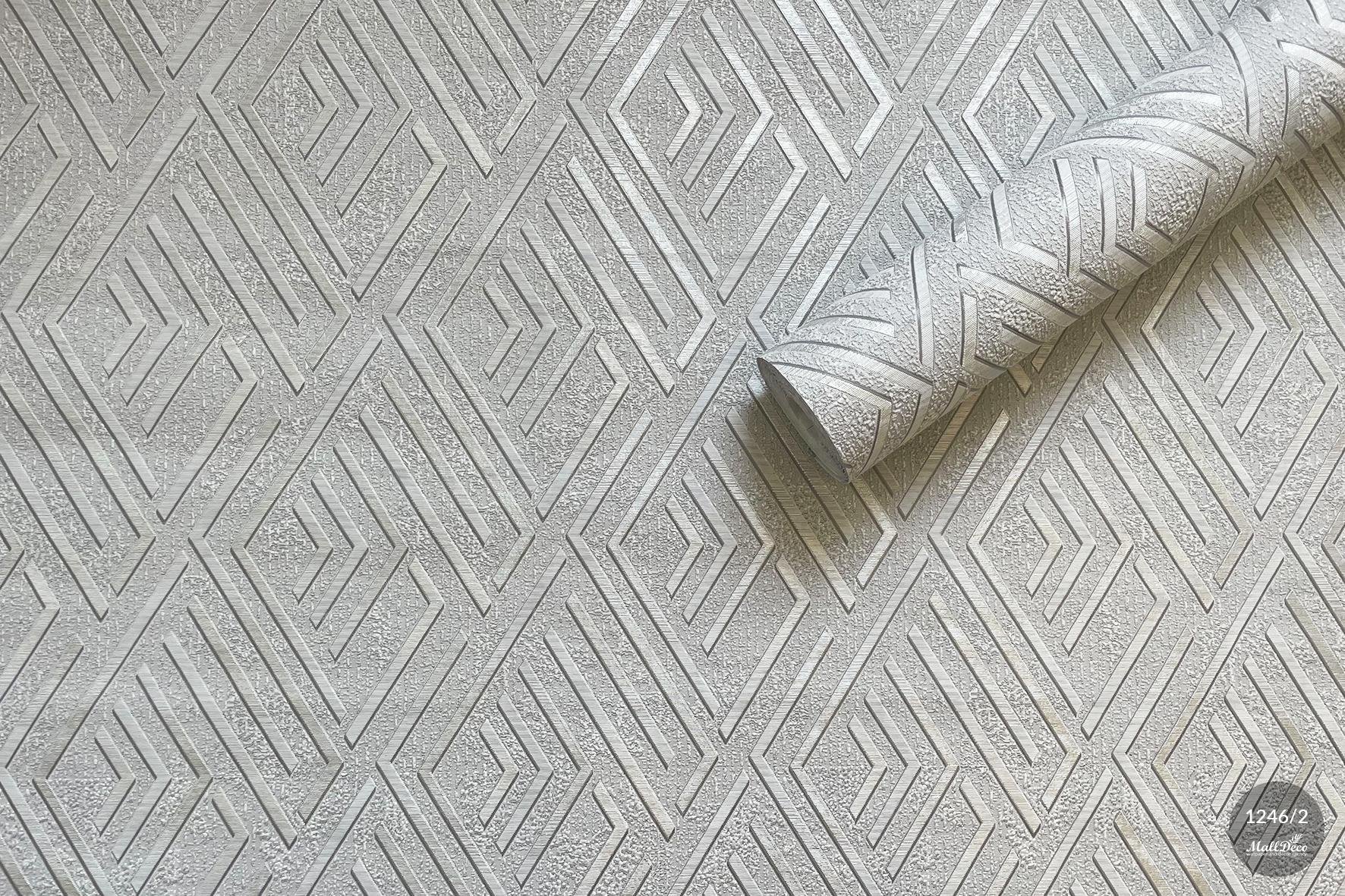 MallDeco TAPETA WINYLOWA LORES DCOR, JASNOSZARA