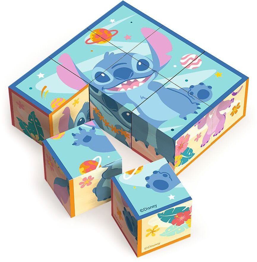 TREFL Zabawka drewn.Block puzzle Lilo_Stitch 62083