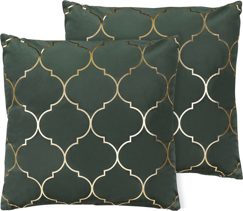 Zdjęcia - Poduszka Beliani Zestaw 2 poduszek dekoracyjnych marokańska koniczyna 45 x 45 cm zi 