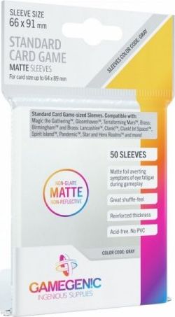 Gamegenic Matte Standard Card Game Sleeves (66x91 mm), 50 sztuk