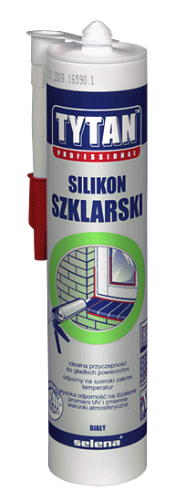 Tytan Silikon szklarski biały 310ml