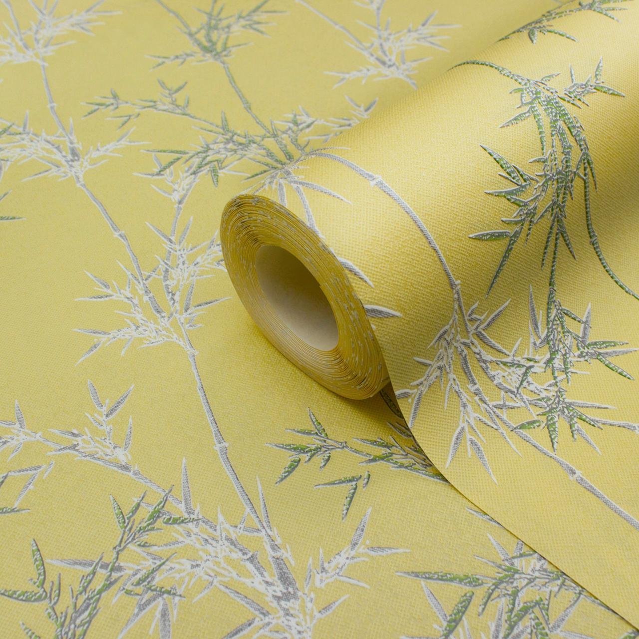 MallDeco TAPETA WINYLOWA PANDA FON, ŻÓŁTA