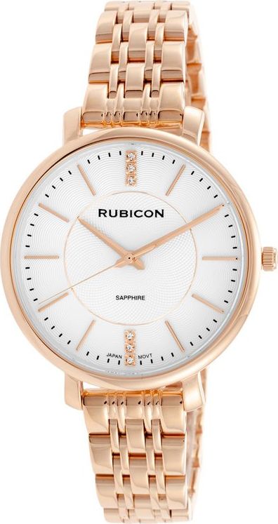 Zegarek Rubicon ZEGAREK DAMSKI RUBICON RNBE52 - SZAFIROWE SZKŁO (zr616c)