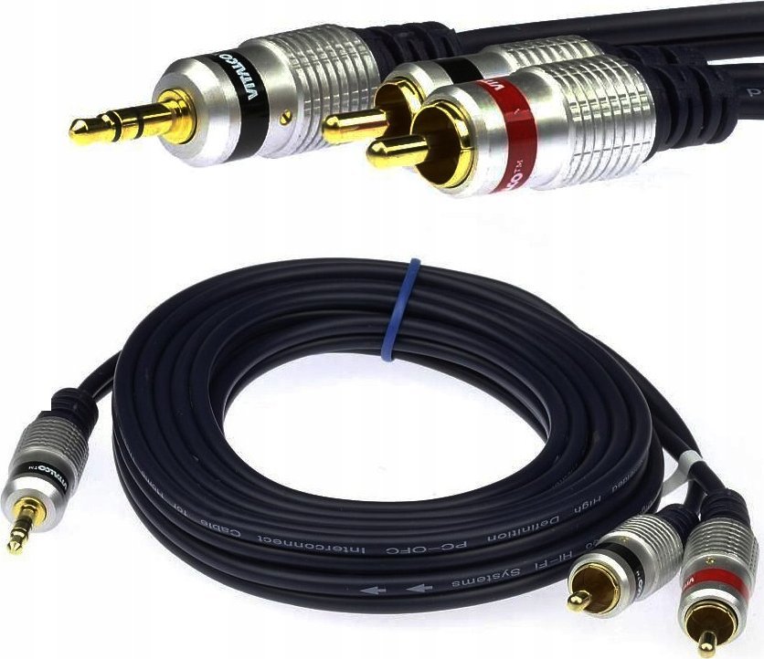 Kabel Vitalco Jack 3.5mm - RCA (Cinch) x2 20m czarny (21107)