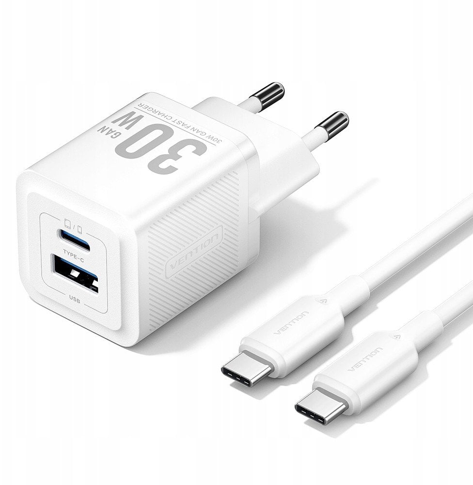 Ładowarka Vention USB +CABLE/30W 2P (TZ-FEQW0-EU)