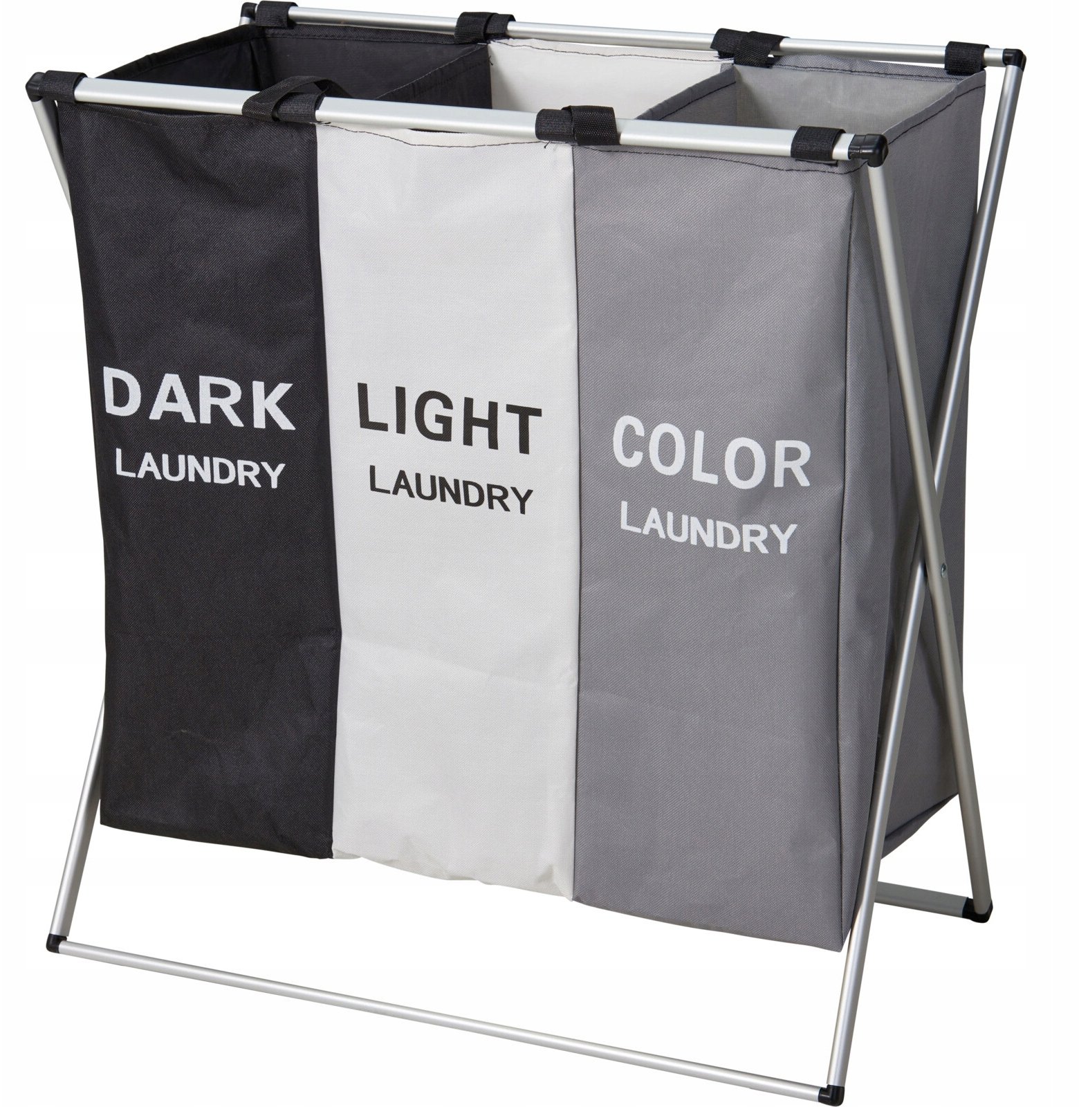Kosz na pranie Bathroom Solutions Kosz na pranie z 3 przegródkami o pojemności 35 L, 58 x 40 x 58 cm