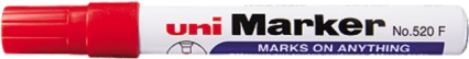 Uni Mitsubishi Pencil Marker 520F czerwony (UN5013)