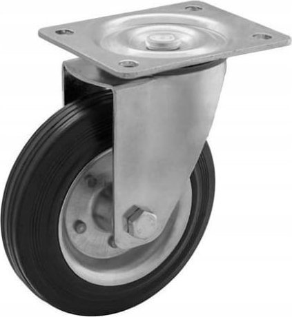 Zabi Zestaw kołowy skrętny koło obrotowe skrętne o średnicy 125mm stalowo-gumowe