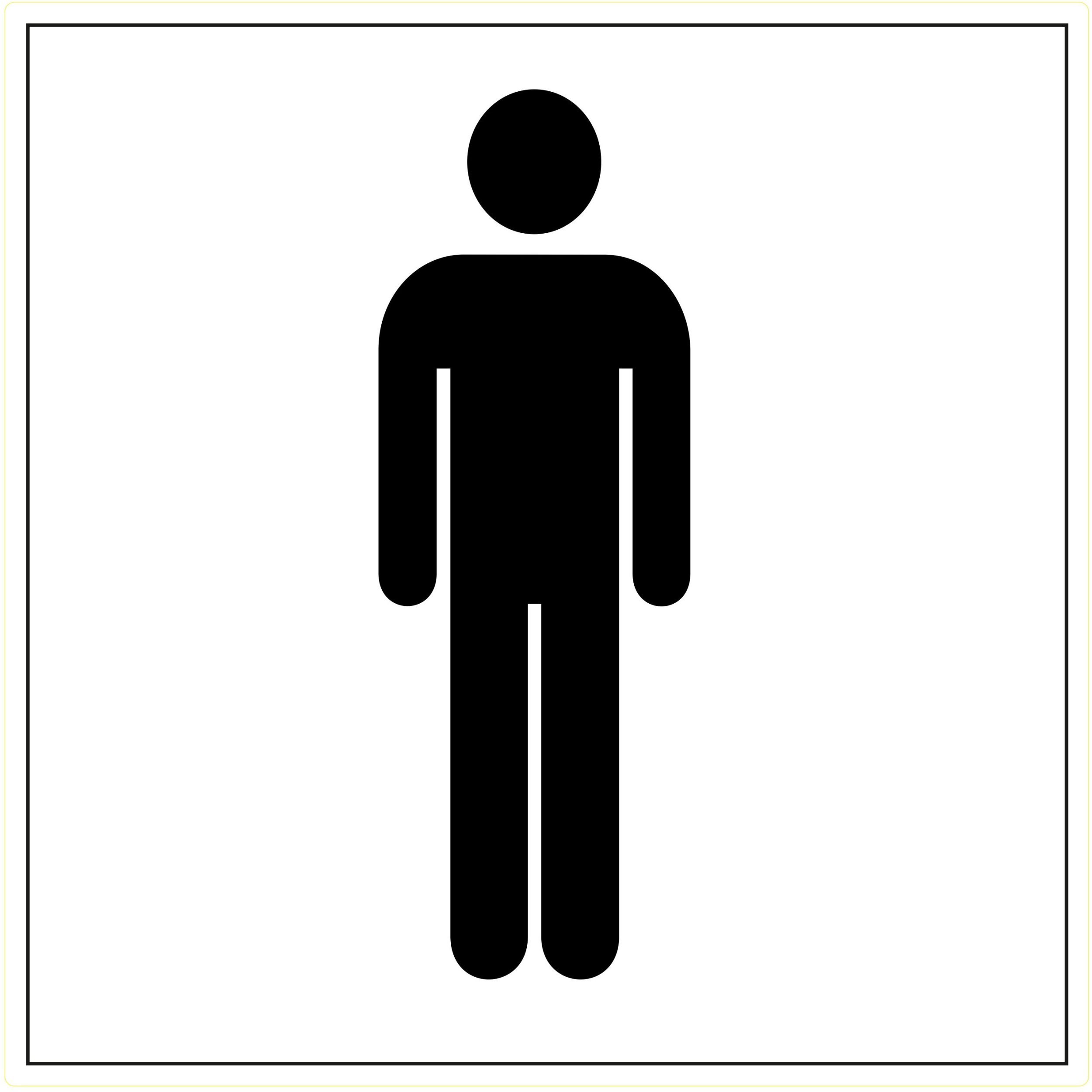 STICKER TOILET FOR MEN 70X120MM