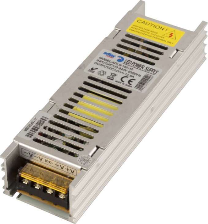 MPL Power ADLER Slim metal case power supply, 12V/12.5A