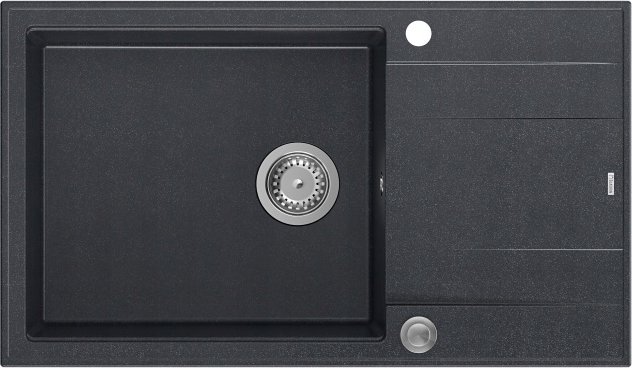 Zlewozmywak GraniteQ EVAN 136 XL zlewozmywak z syfonem Push To Open 1-komorowy z/o (860x500x210; kom...