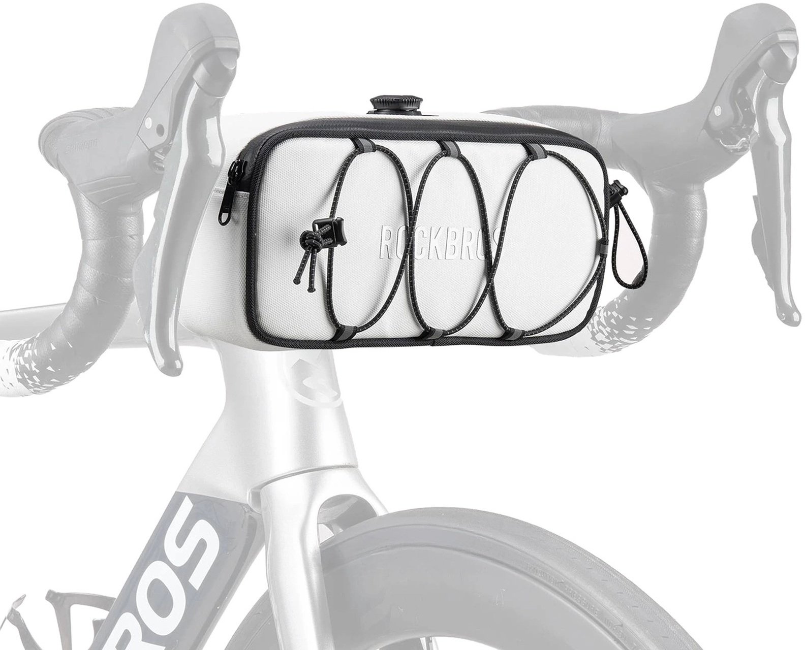 RockBros Torba na kierownicę 1,9L TL001 ROAD TO SKY wodoodporna – biała (5907769391804)