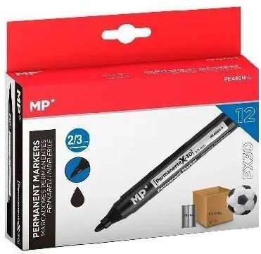 MemoBe Marker permanentny 2,0/3,0mm czarny (12szt)