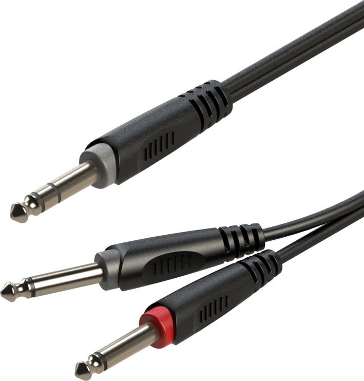Kabel Roxtone Jack 6.3mm - Jack 6.3mm 1m czarny