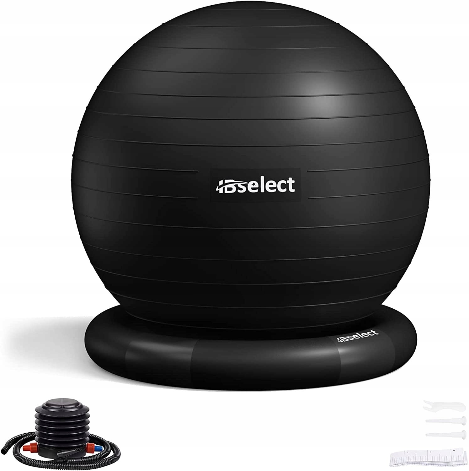 Virtufit VIRTUFIT PIŁKA GIMNASTYCZNA ANTI-BURST PRO Z POMPKĄ CZARNA 65 CM