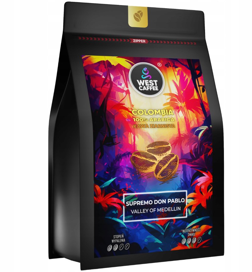 Kawa ziarnista West Caffee KAWA ZIARNISTA Kolumbia 500g 100% Arabica -Supremo don Pablo-