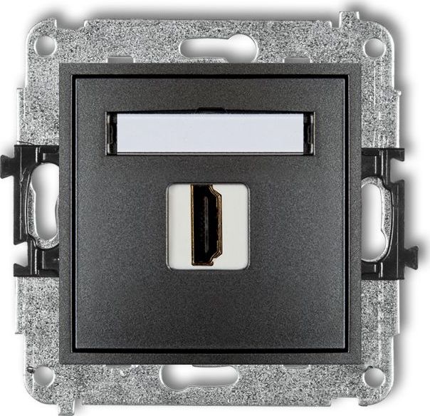Karlik MINI Gniazdo pojedyncze HDMI grafitowy 11MHDMI-1