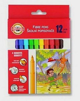 Koh I Nor Flamastry 12 kolorĂłw w kartoniku
