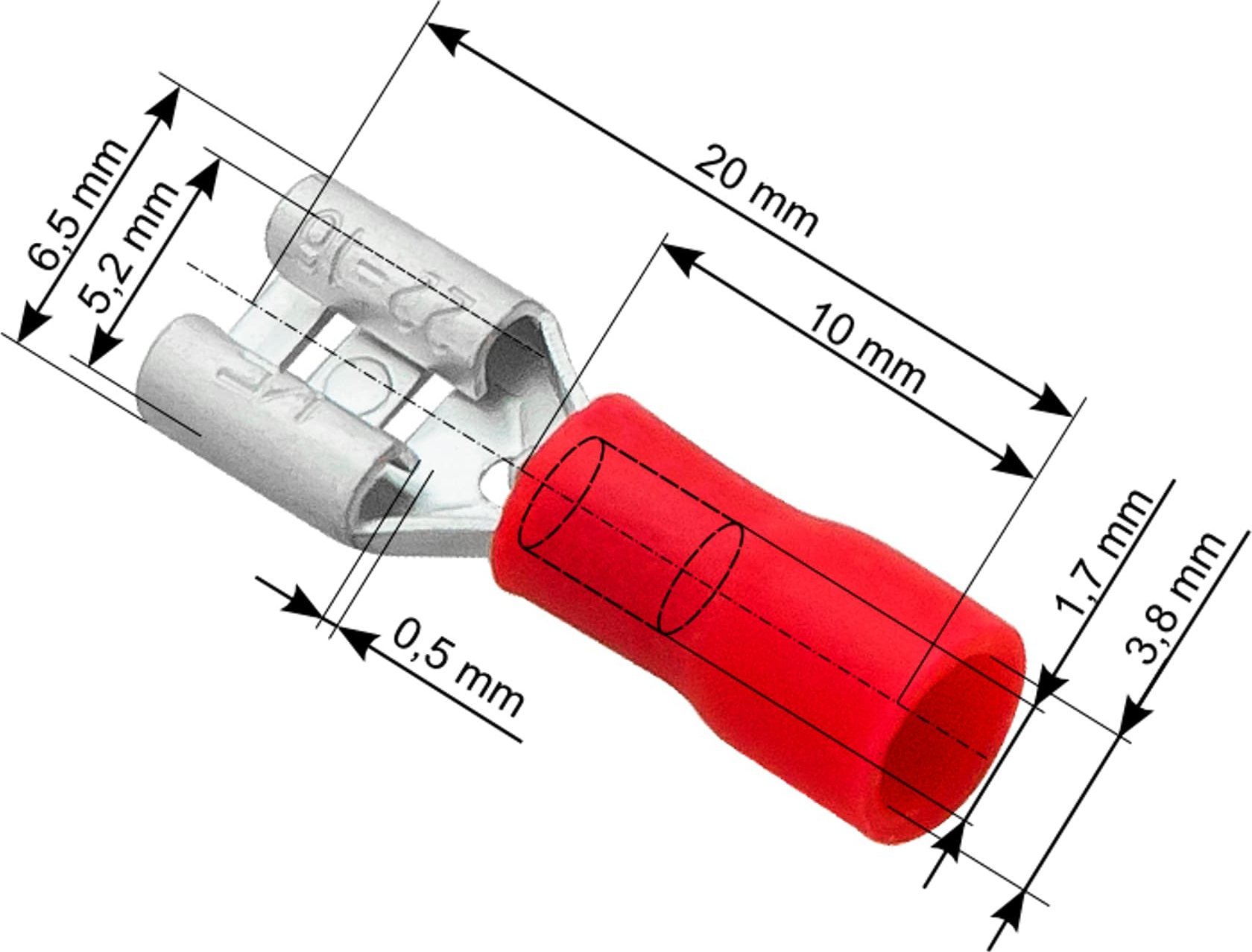 Blow 43-042# Konektor izol. płaski żeński 5,2/0,5 cze