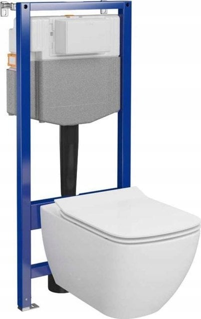 Zestaw podtynkowy Cersanit S701-806 / CERSANIT / AQUA 50 / C27 ZESTAW STELAŻ PODT WC PNEU QF+ MZ VIRGO CO DUR WOLNOOPADAJĄCA ŁW /